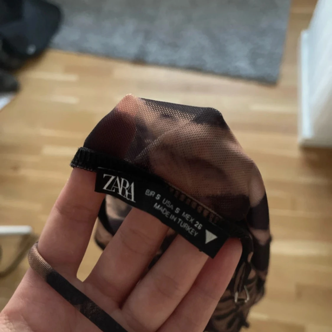 Leopardmönstrad mesh-linnetopp Zara - 2