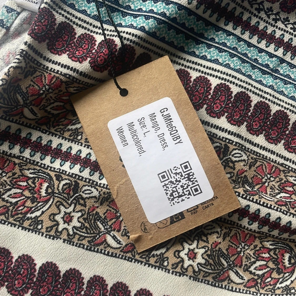 Mönstrad sommarklänning från Mango - 3