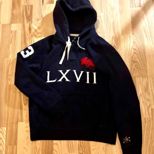 Polo Ralph Lauren - Asfet Ralph Lauren hoodie med unikt tryck och snygga detaljer. Sparsamt använd och i bra skick, sitter mer loss vilket gör den väldigt bekväm. Pris går att diskutera, skriv för frågor eller fler bilder!