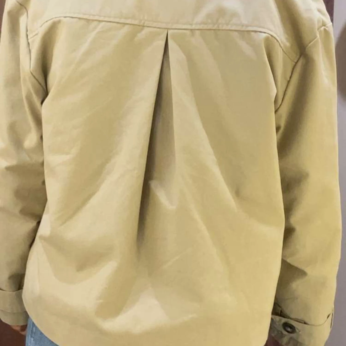 Beige kort kappa/trenchcoat - 1