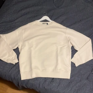 Vit sweatshirt med konstnärligt tryck på ryggen - Säljer en vit sweatshirt i storlek L med ett unikt konstnärligt tryck på ryggen som föreställer klassiska statyer och ansikten. Helt ny och oanvänd från företaget Derschutze. Ny pris 1000kr, kan mötas upp i Stockholm. 