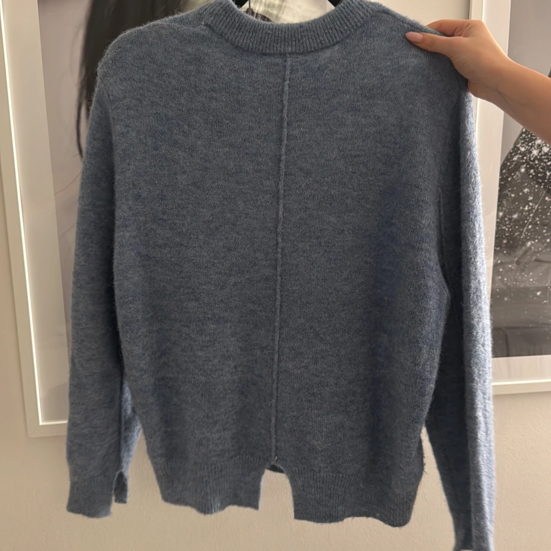 Blå stickad tröja från C.W - 1