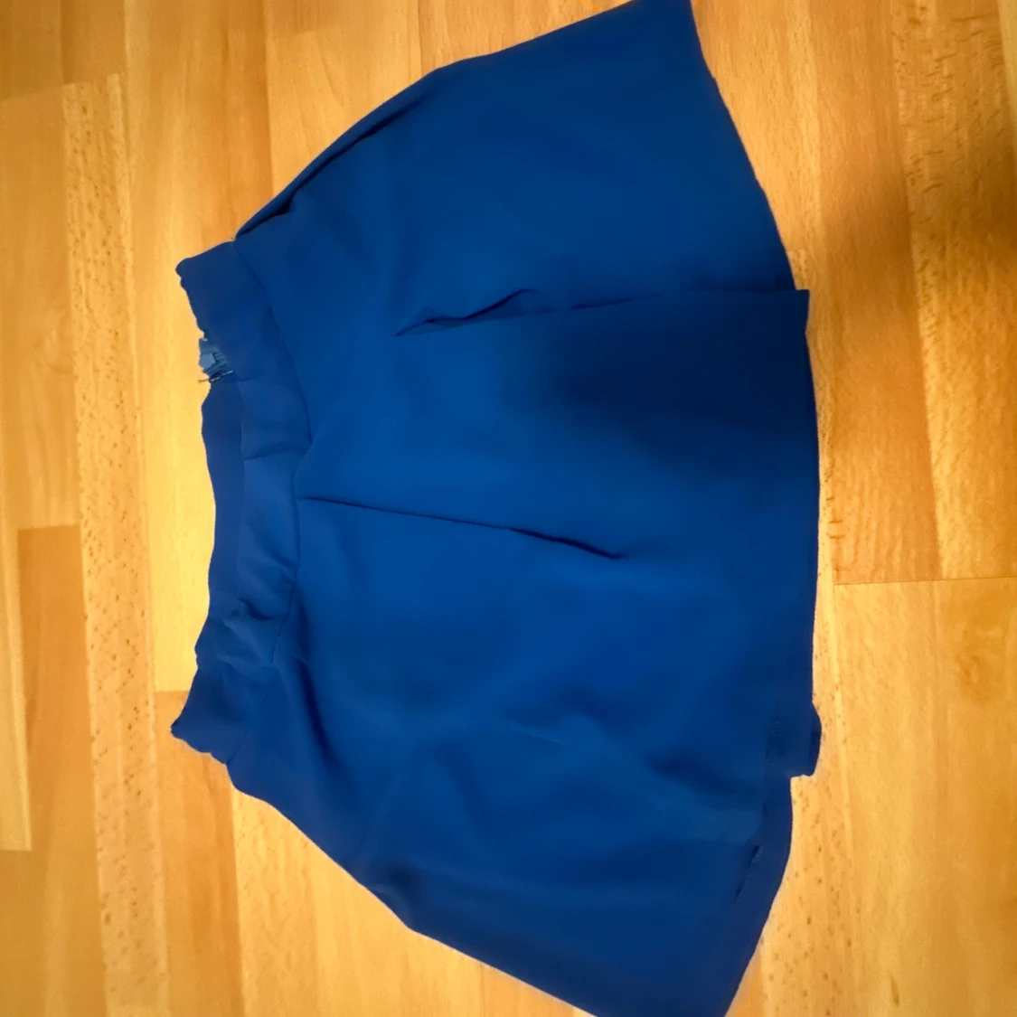 Blå kortkjol med dragkedja - 1