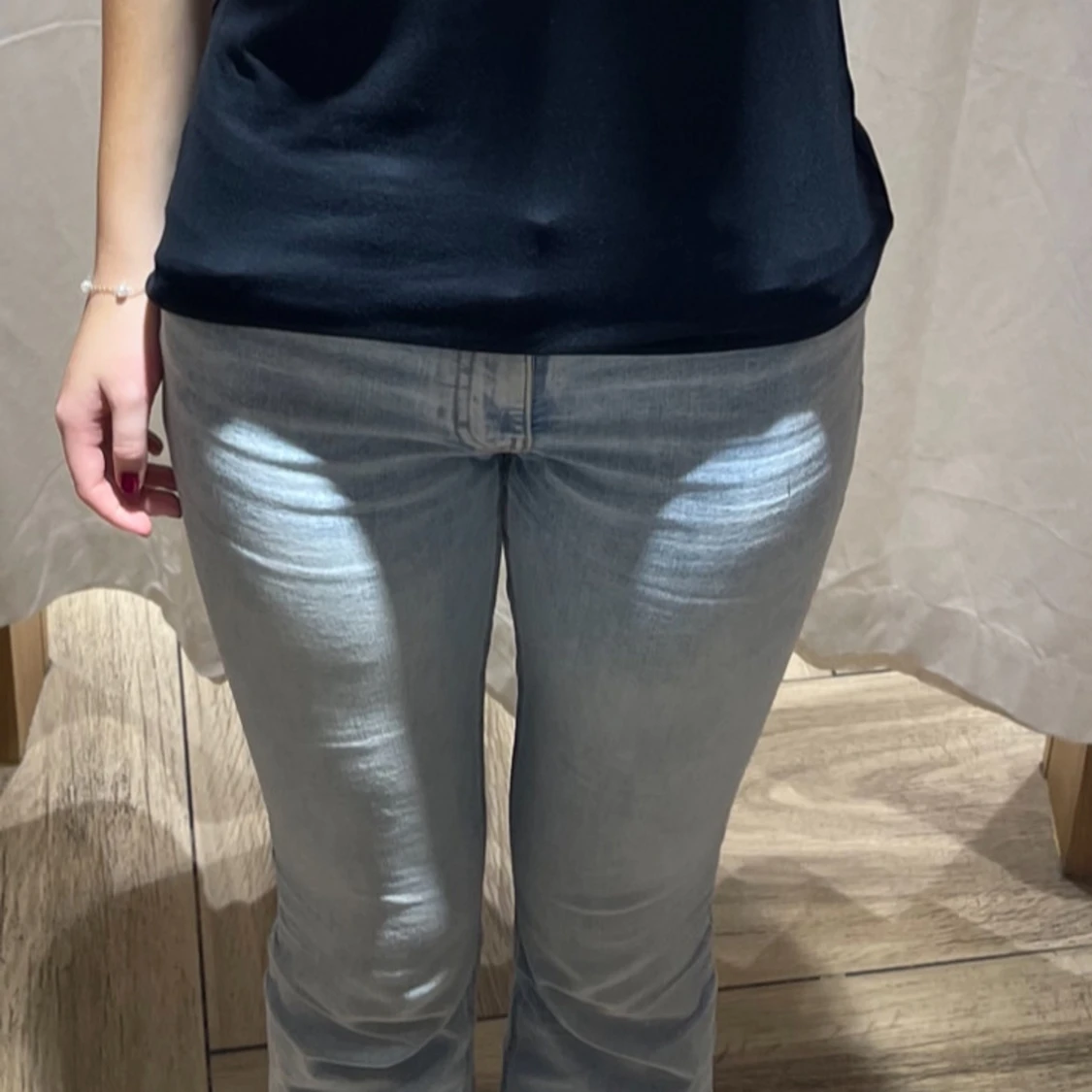 Ljusblå bootcut jeans - 1