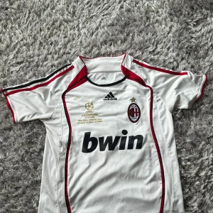 AC Milan Champions League fotbollströja Kaká 22 - AC Milan bortatröja med Kaká 22-tryck 2007. Jätte bra kvalité och har inga fläckar eller skador. Köparen står för frakten. Storlek S och säljs för 300kr.