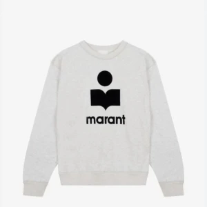 Vit sweatshirt från Isabel Marant - Säljer en vit sweatshirt från Isabel Marant med svart logga framtill. Nypris 3450💕