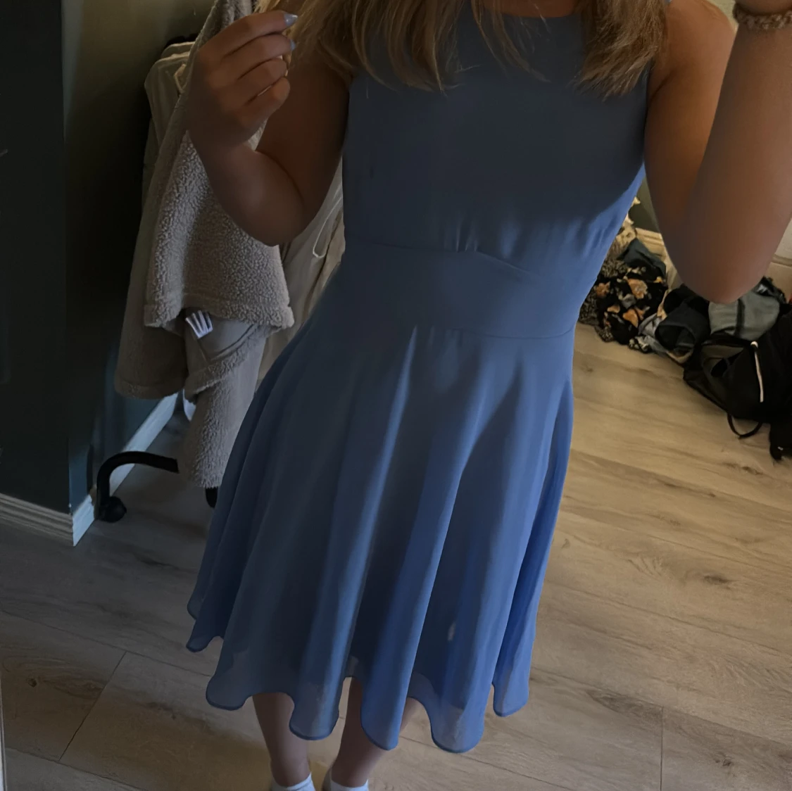 Blå kortklänning från Esprit