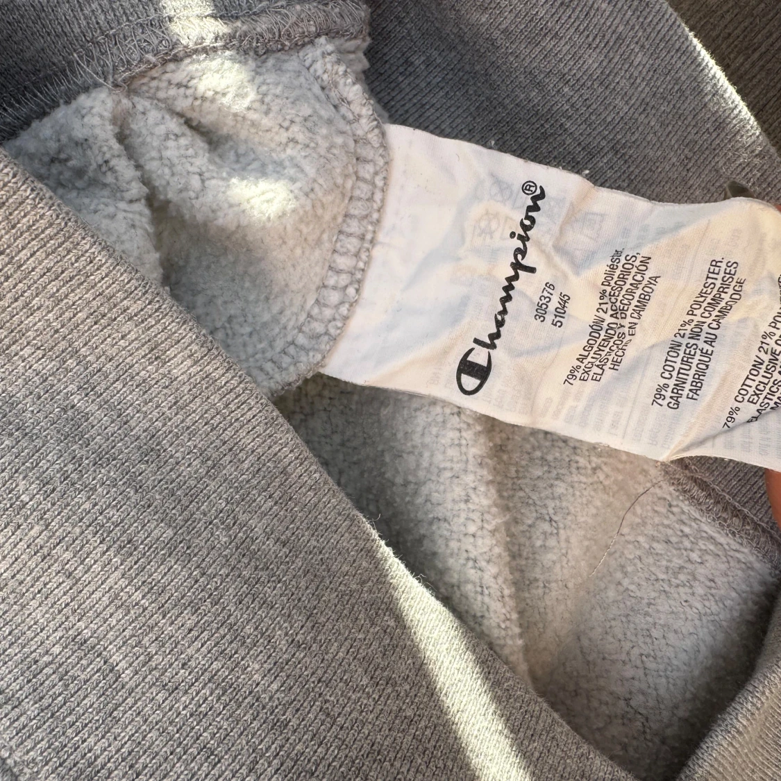 Grå Champion hoodie  - 2