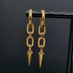 Handgjorda örhängen  - Örhängen-rostfritt stål, längd-5,5cm