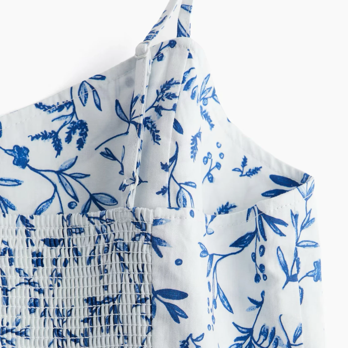 Blommig blåvit sommarklänning - 1