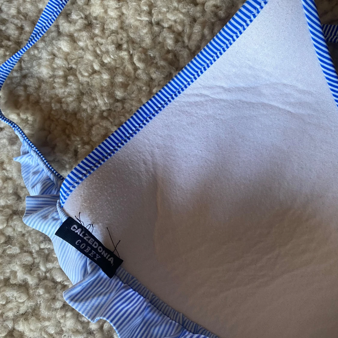Blå och vit randig bikini från Calzedonia - 1