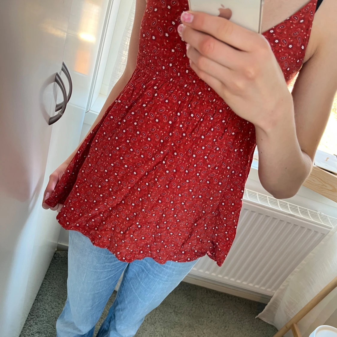 super fin mörkröd blus  - 3
