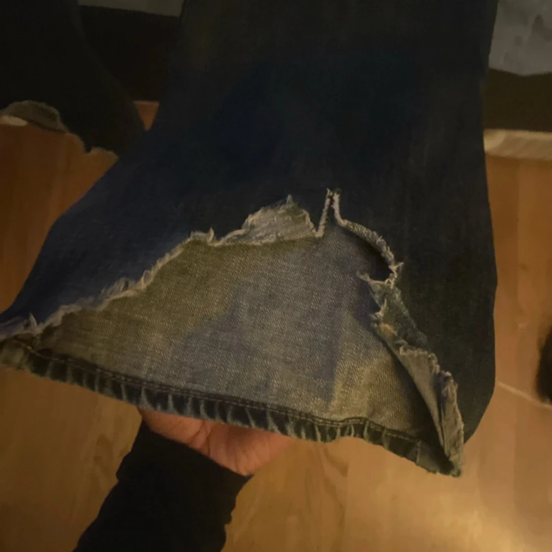 Blå low rise bootcut jeans - 3