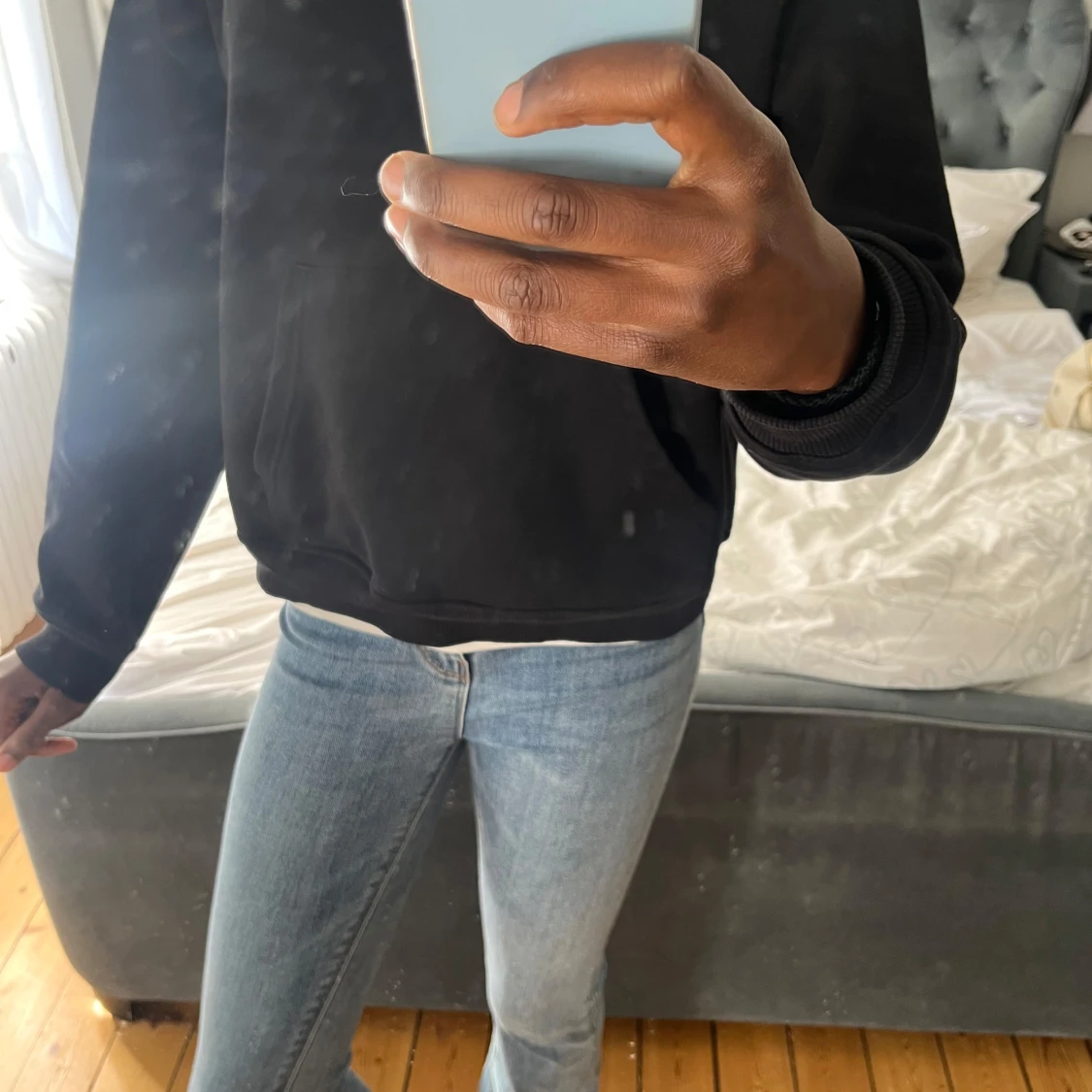 Ljusblå bootcut jeans