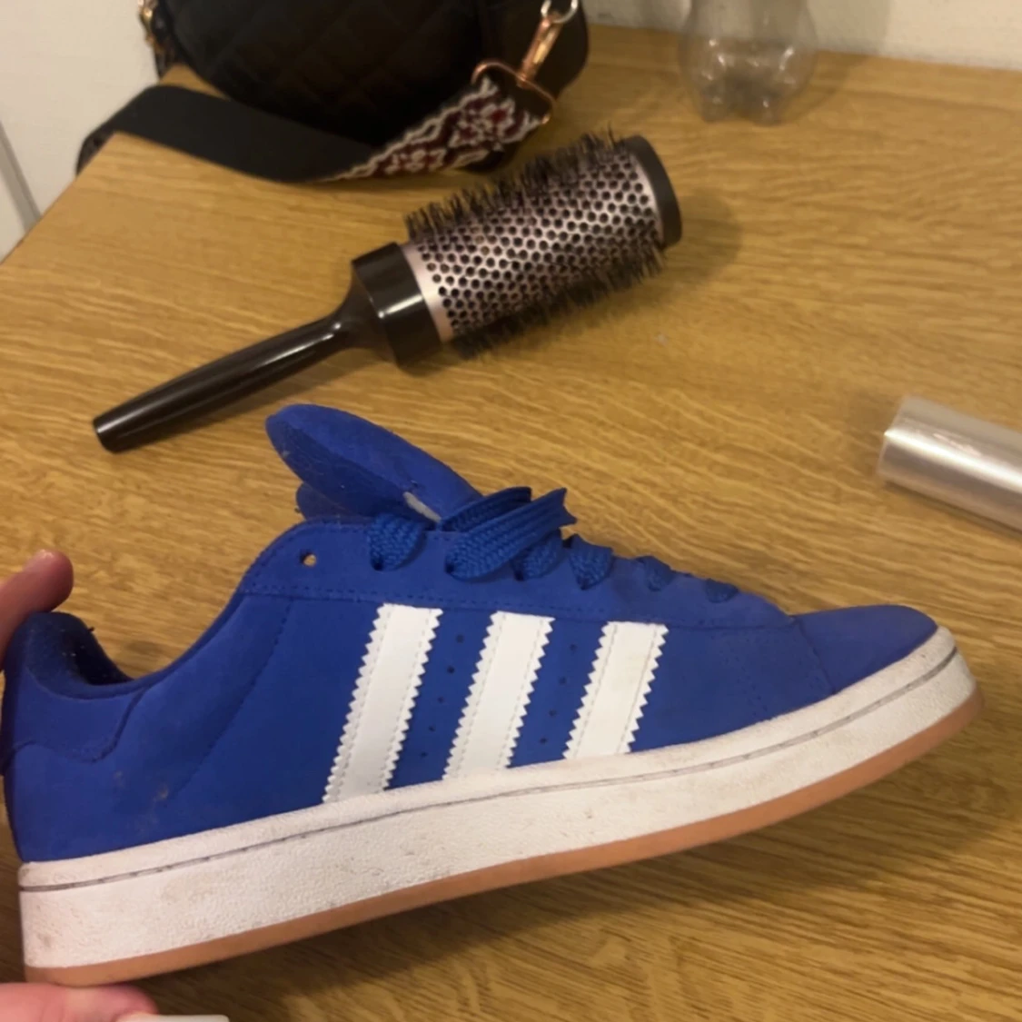 Blå Adidas Campus sneakers mocka - 2