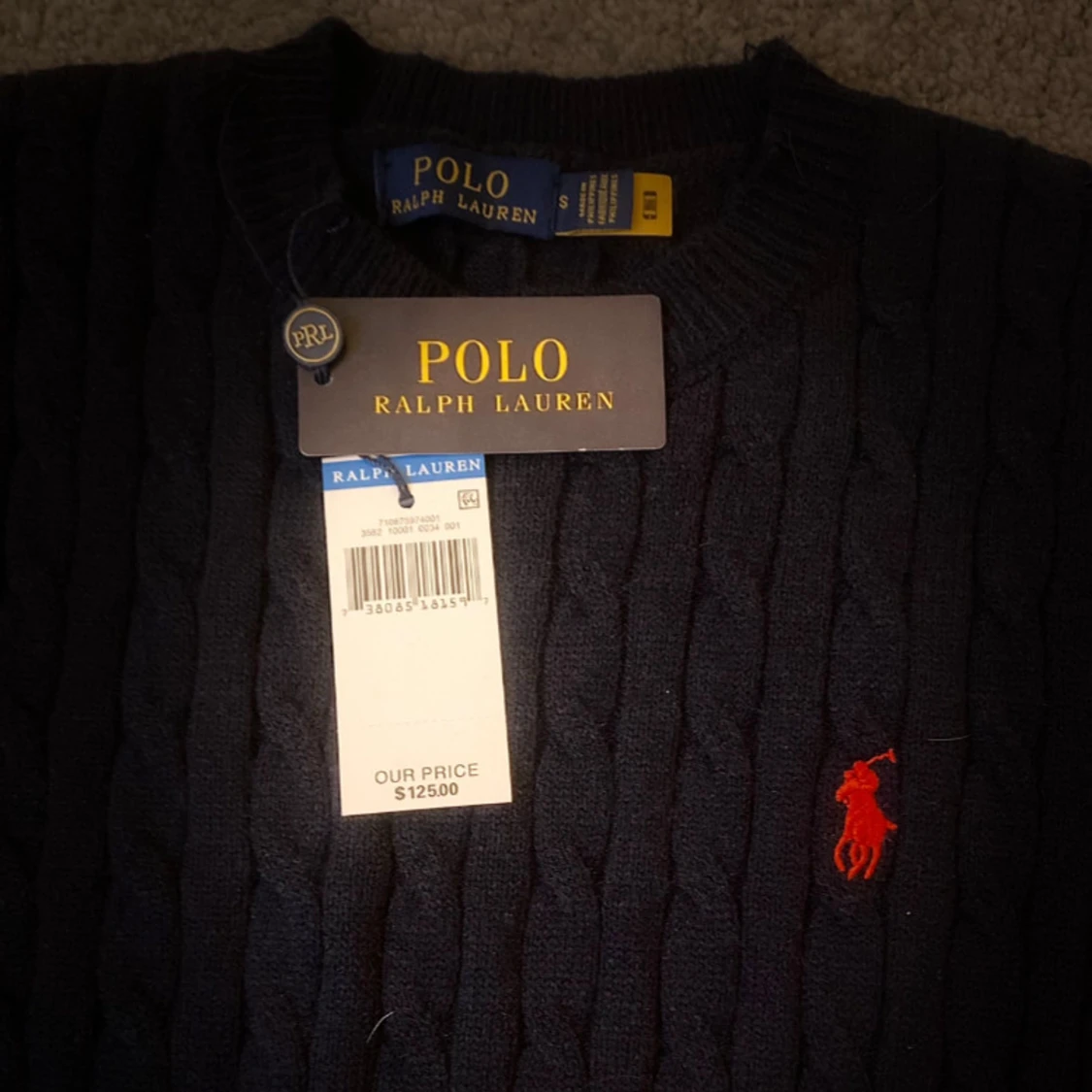 Mörkblå stickad tröja från Polo Ralph Lauren - 3