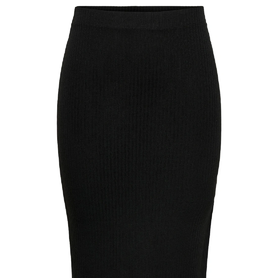 Svart ribbad kjol