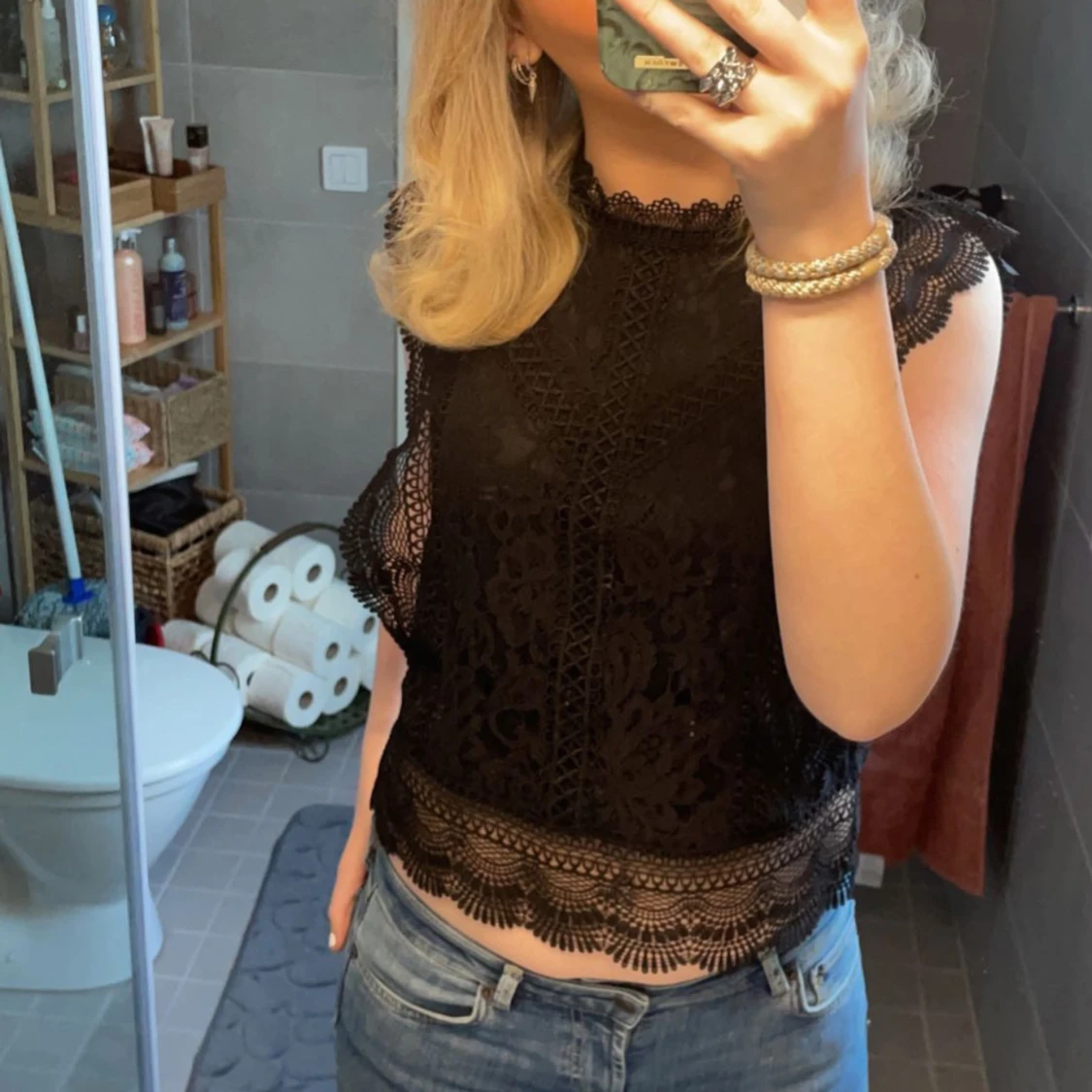Svart spetsblus - 3