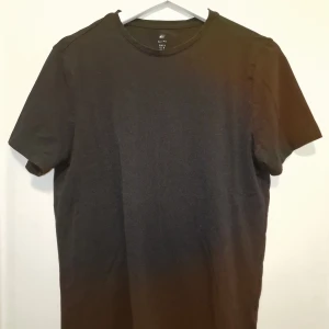 Svart t-shirt från H&M - Säljer en klassisk svart t-shirt från H&M i slim fit. Perfekt basplagg för alla tillfällen. Gjord i mjuk bomull för en skön känsla hela dagen.