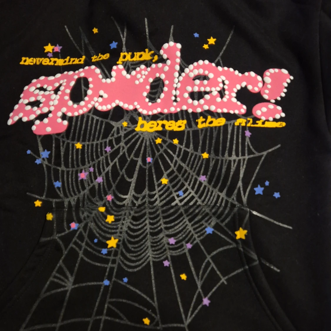 Svart spider hoodie  - 2