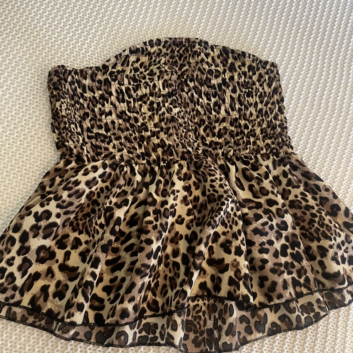 Leopardmönstrad tubtopp - 1