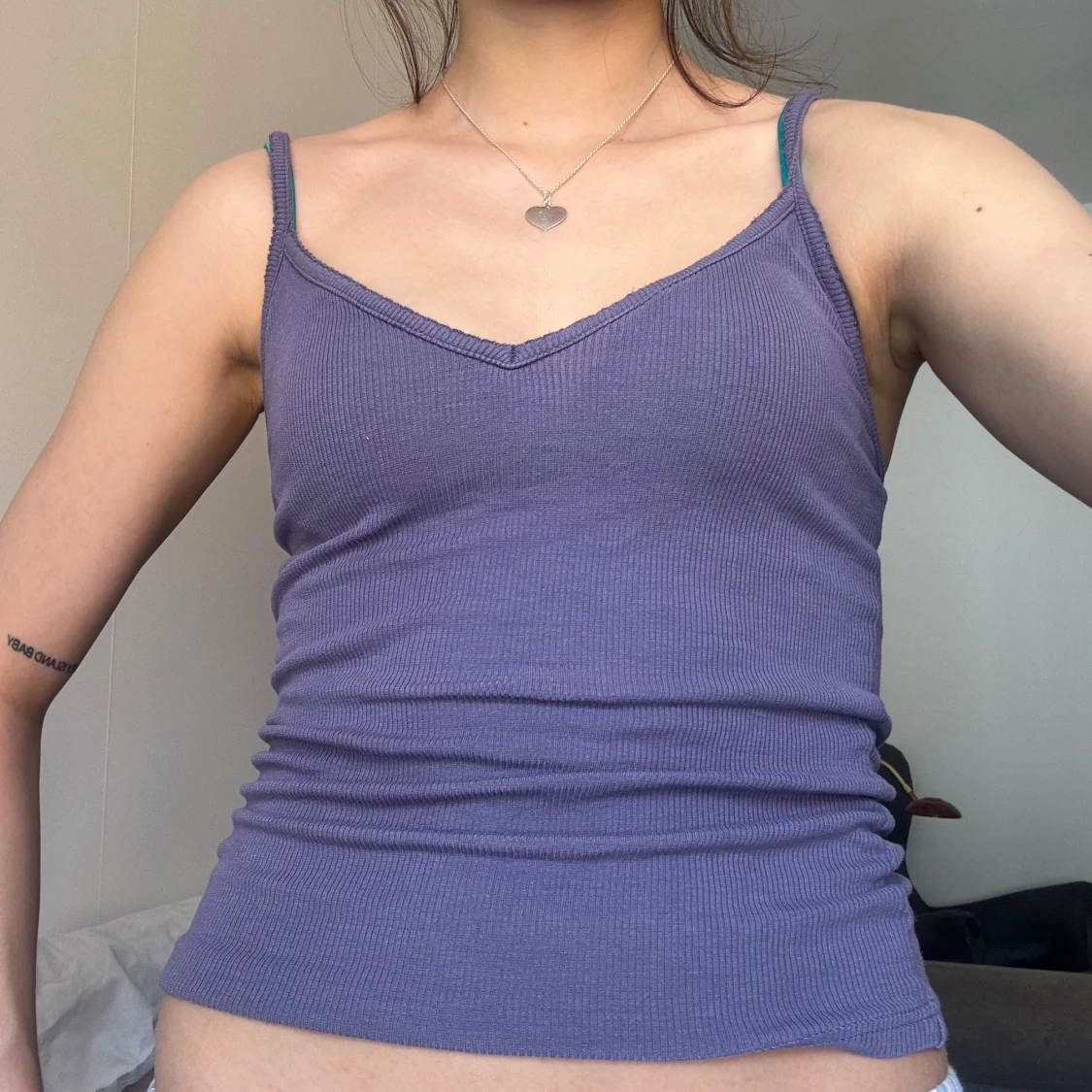 lila ribbat linne - 2