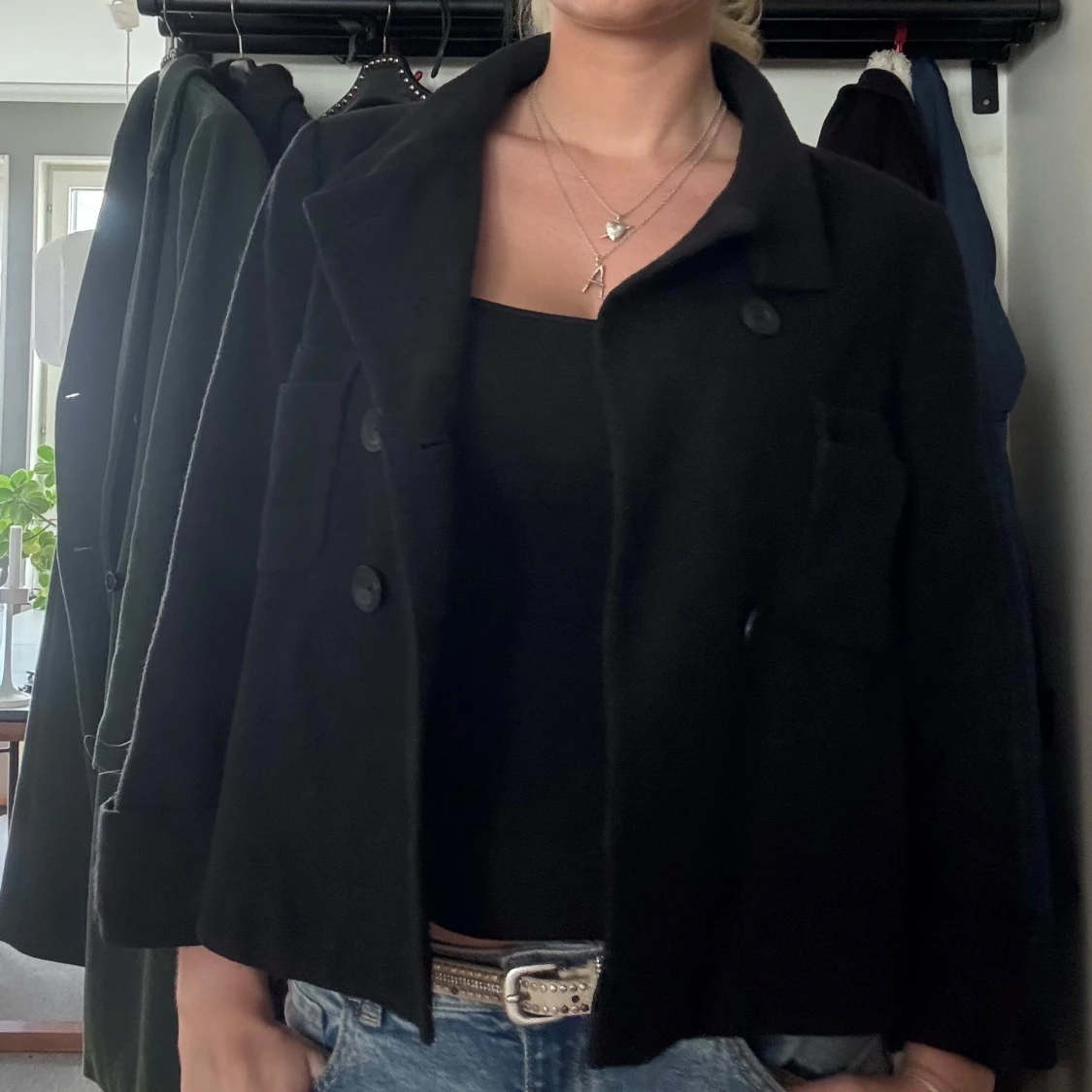 Svart kappa med trekvart ärmar - 1