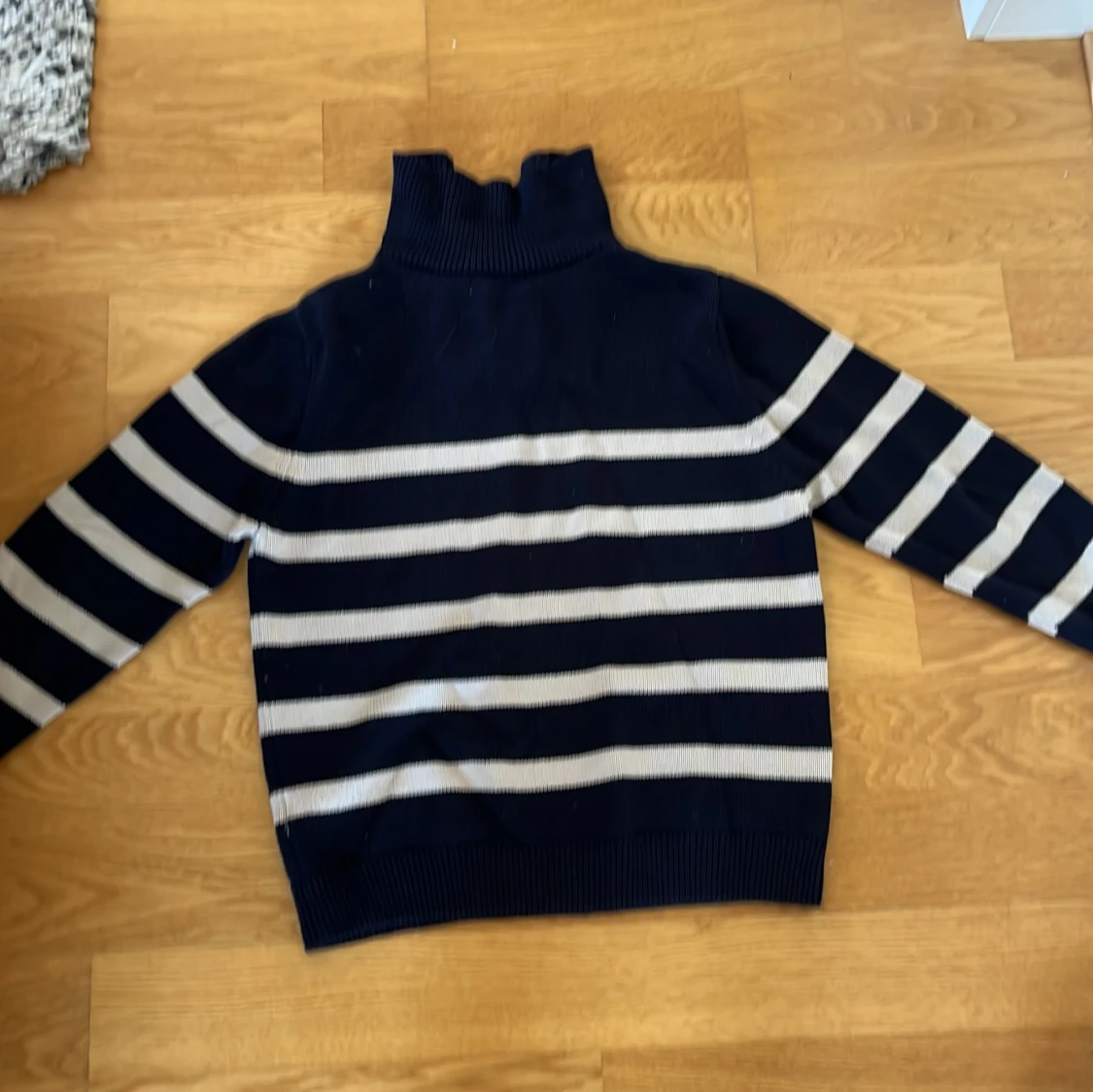 Marinblå randig stickad tröja Zara - 1