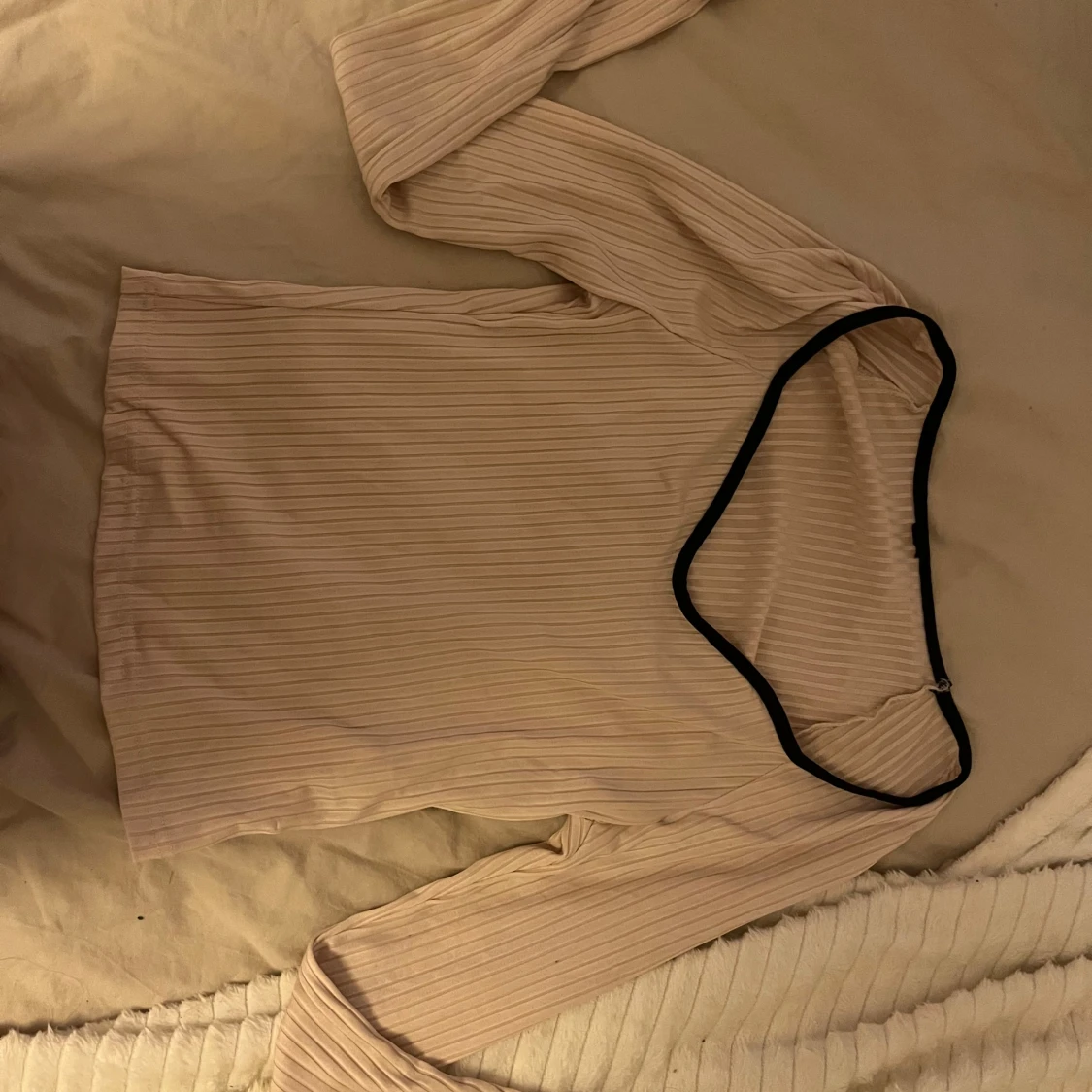 Beige långärmad topp