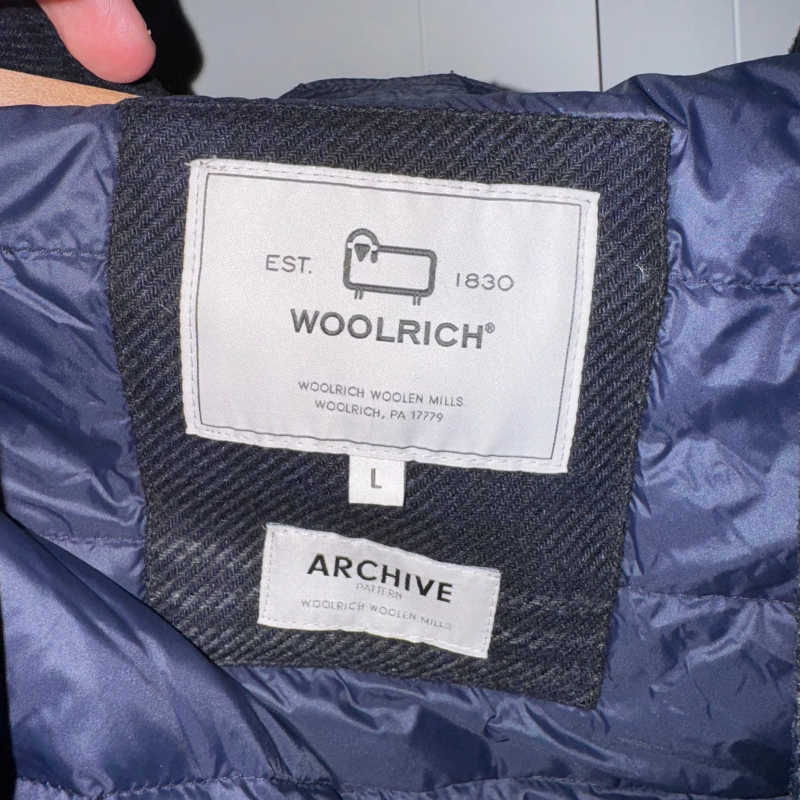 Rutig overshirt från Woolrich, blå/grå - 2