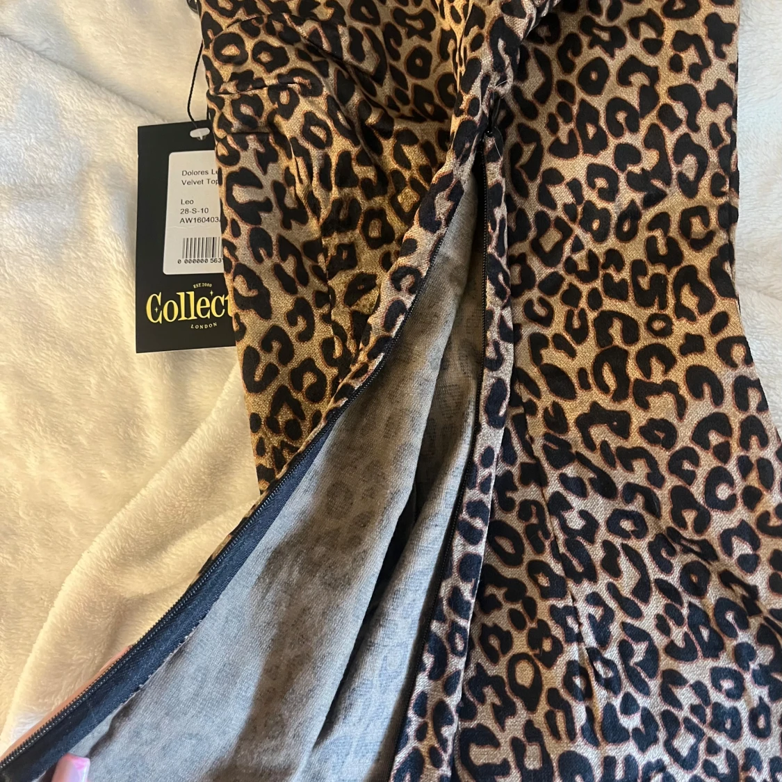 Leopardmönstrad sammetstopp Collectif - 3