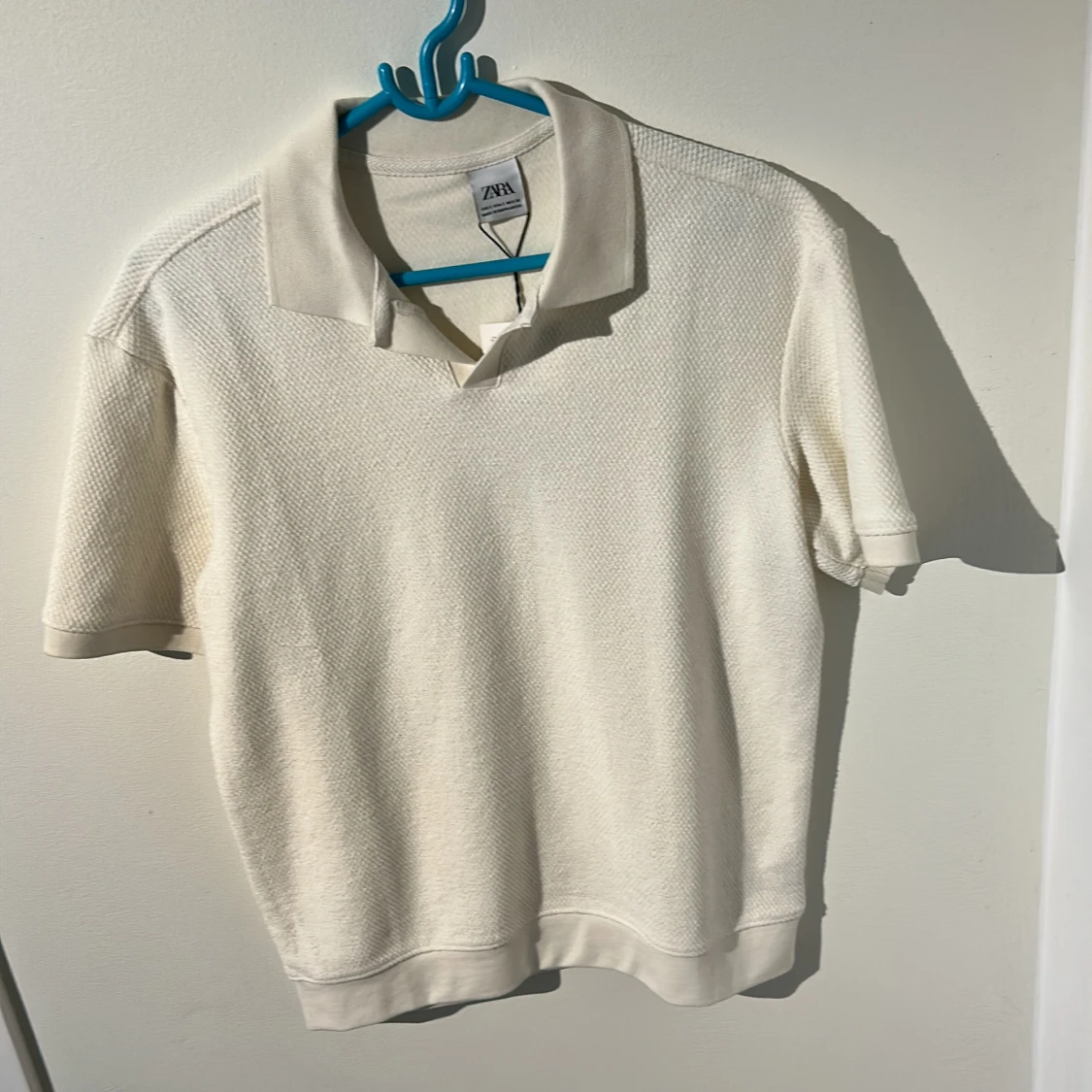 Stickad tröja med krage från zara