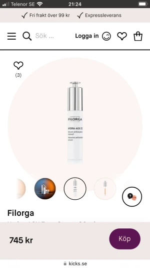 Ny! Filorga Hydro-AOX intensive antioxidant serum - Helt ny, oöppnad Filorga serum.,  Intensivt antioxidant serum,passar alla hudtyper,fick i present men hade den redan då jag är VÄRSTA hudvårds/beuty junkien så hinner inte använda upp så säljer för den inte ska stå o bli gammal. Nypris 745kr(Kicks&Åhlens)
