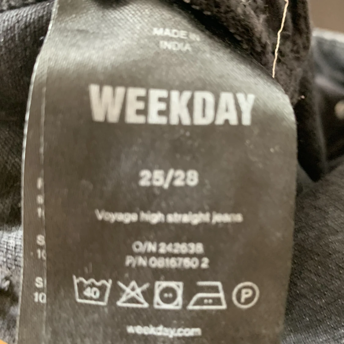 Svarta Weekday voyager high straight strl 25/28 - 91