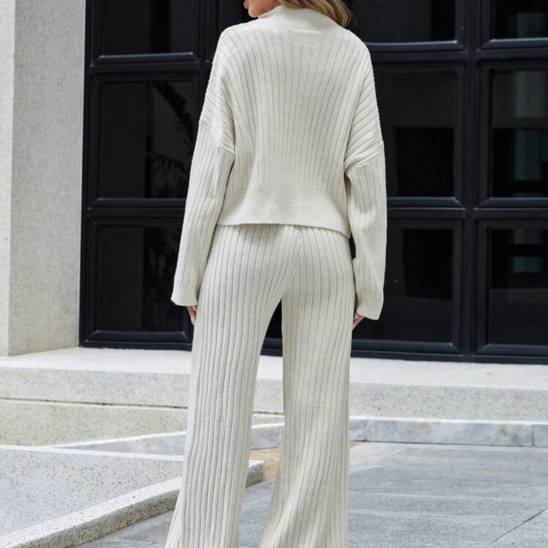 Ribb stickad set  - 90