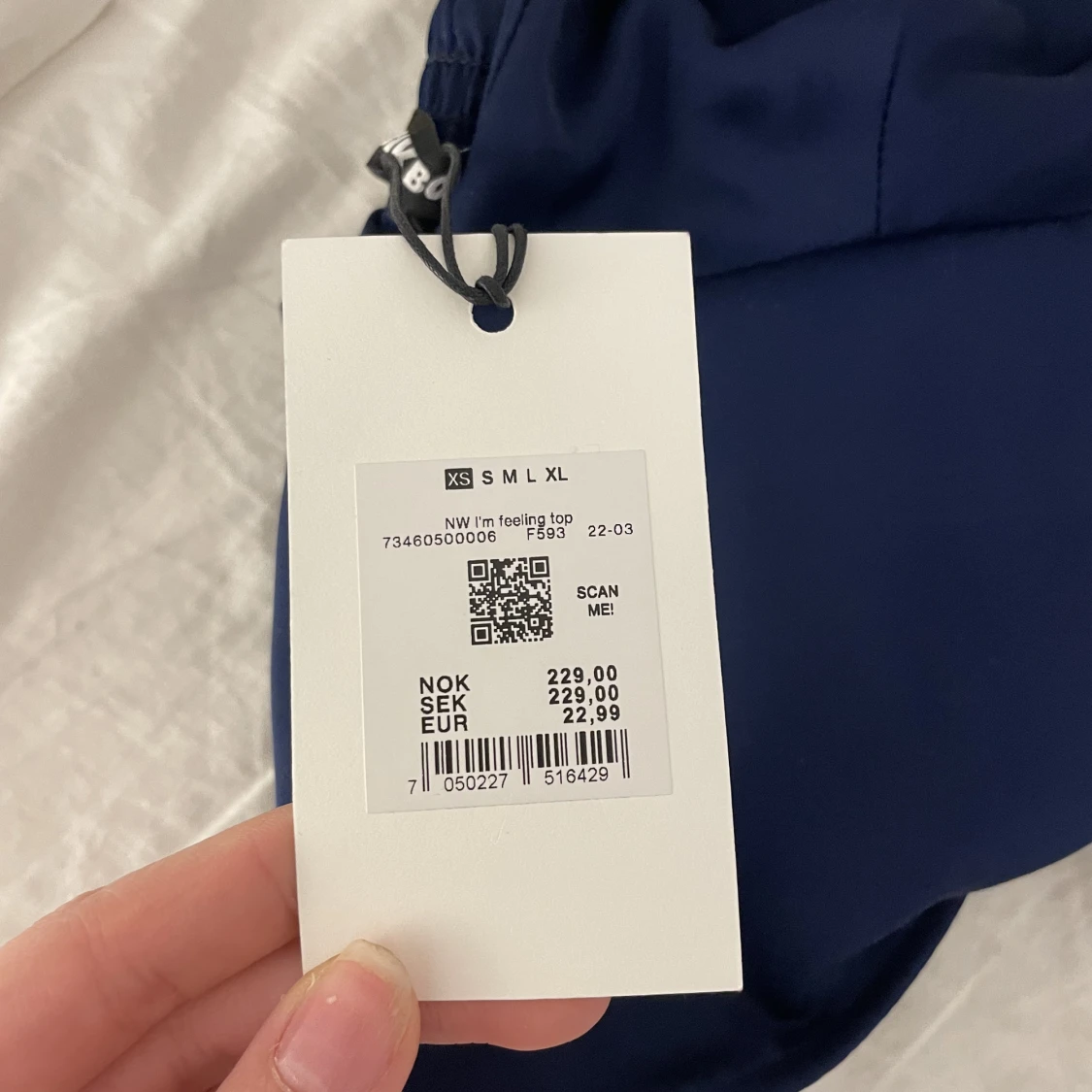 Mörkblått linne - 90