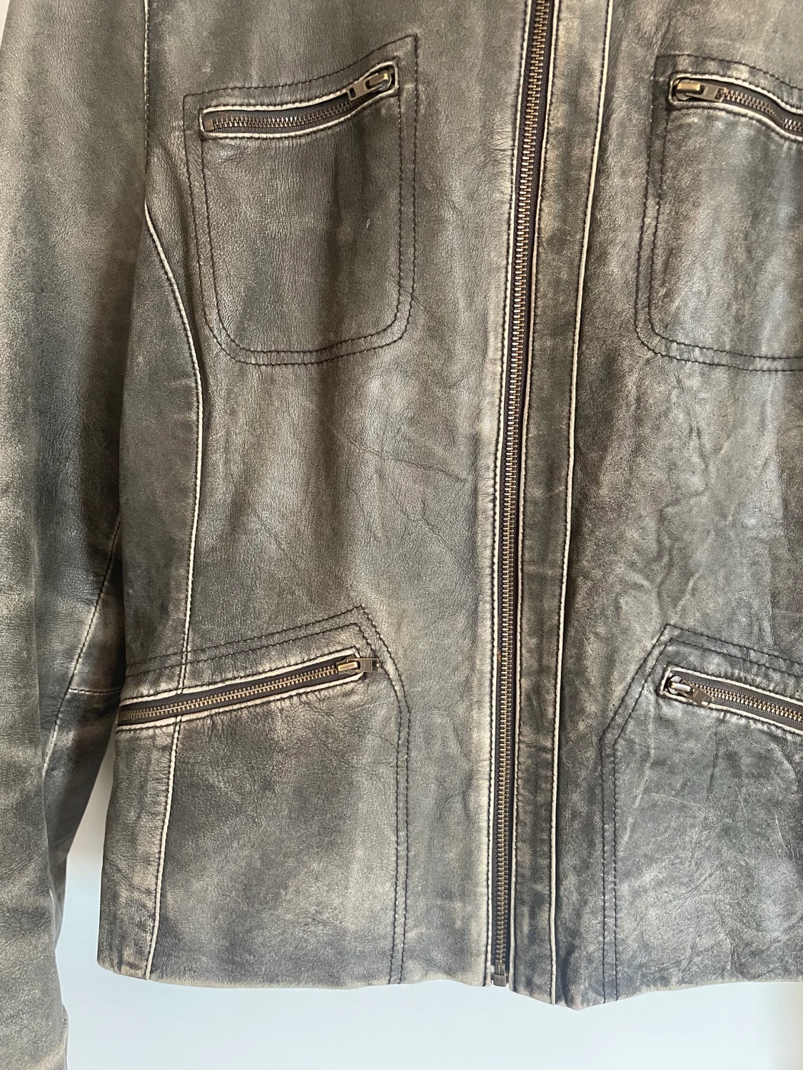 Vintage skinnjacka - 90