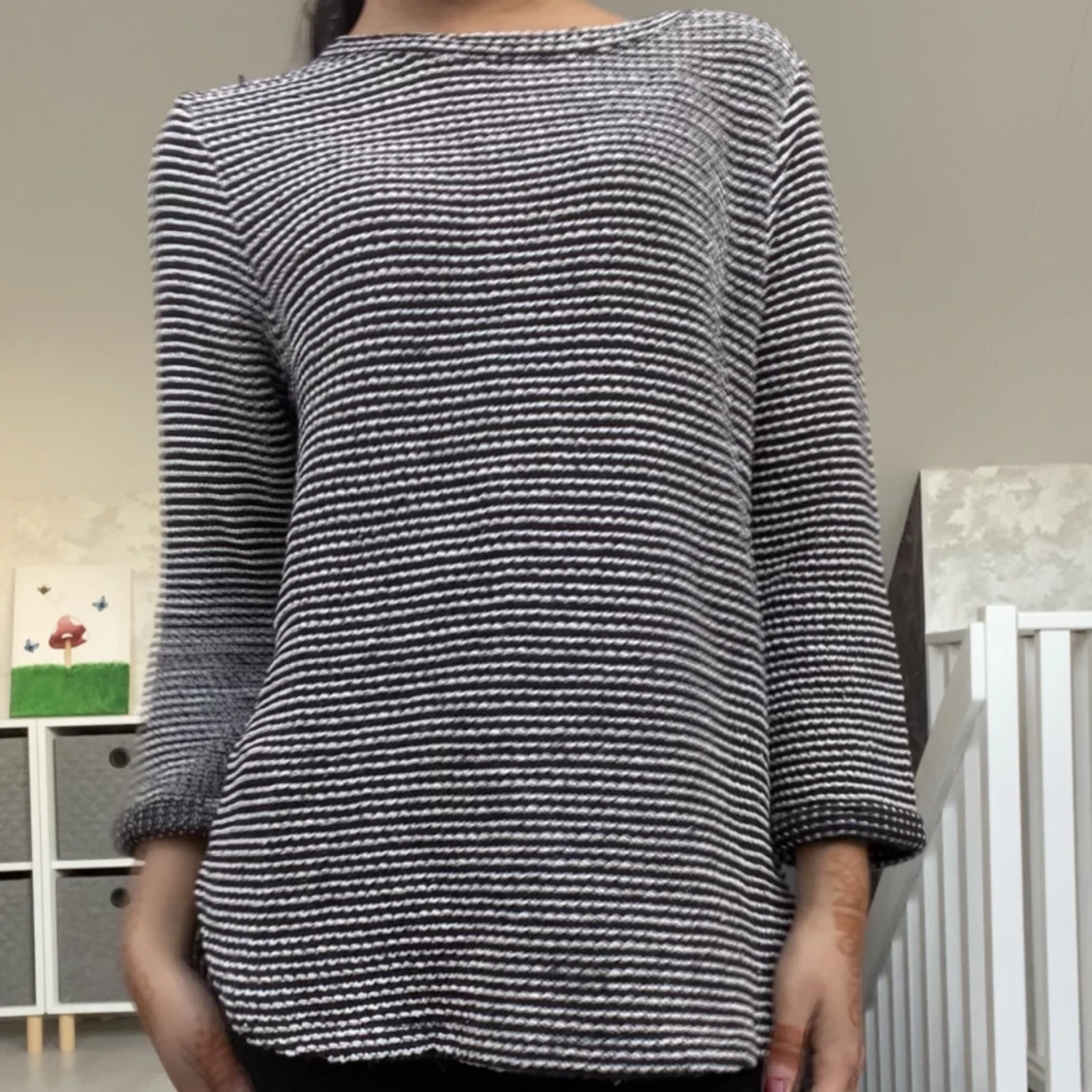 Randig stickad tröja💕