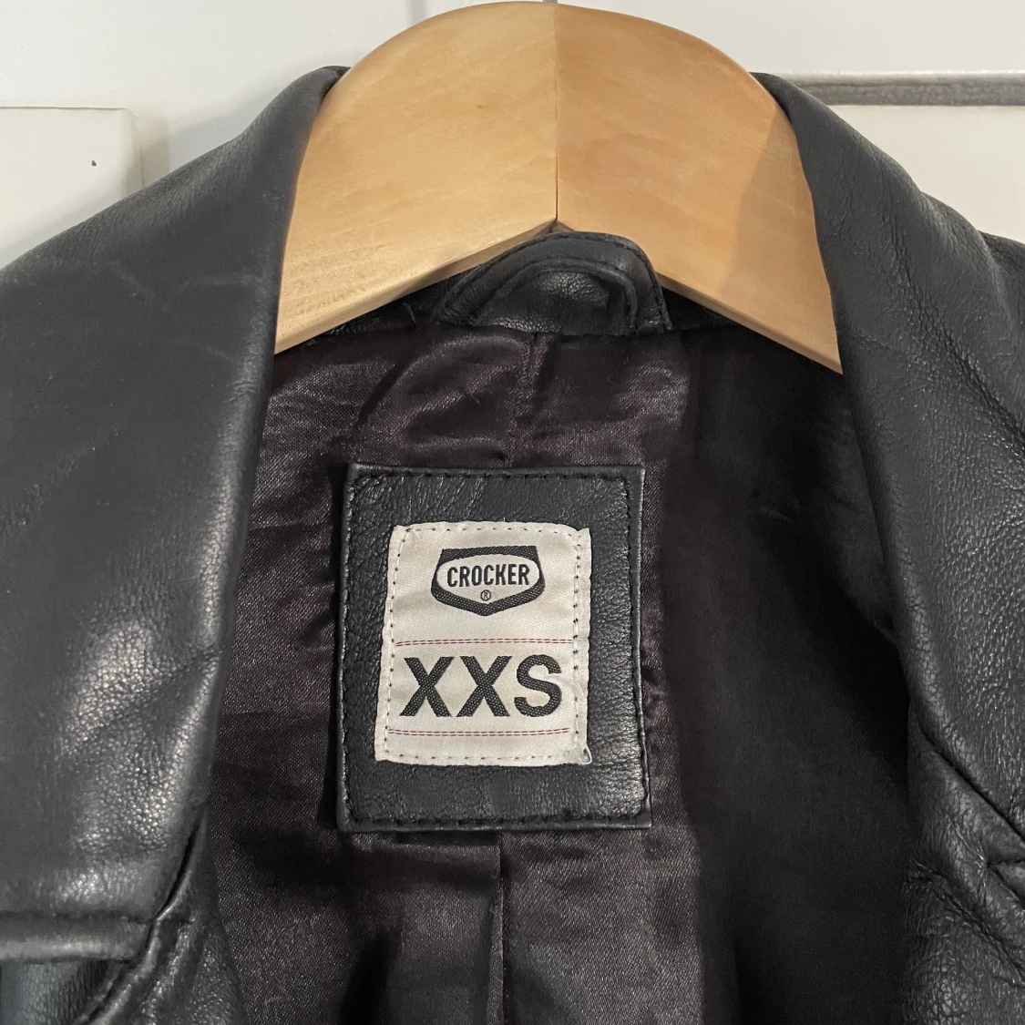 Skinnjacka äkta läder  - 90