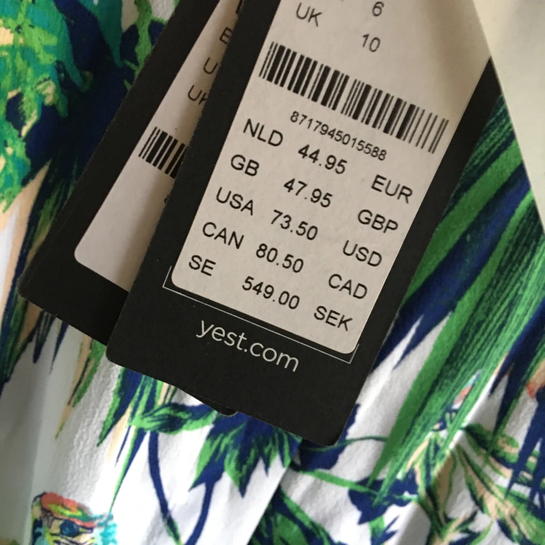 Yest, sommarskjorta, skjorta storlek 38, fågelmotiv - 91