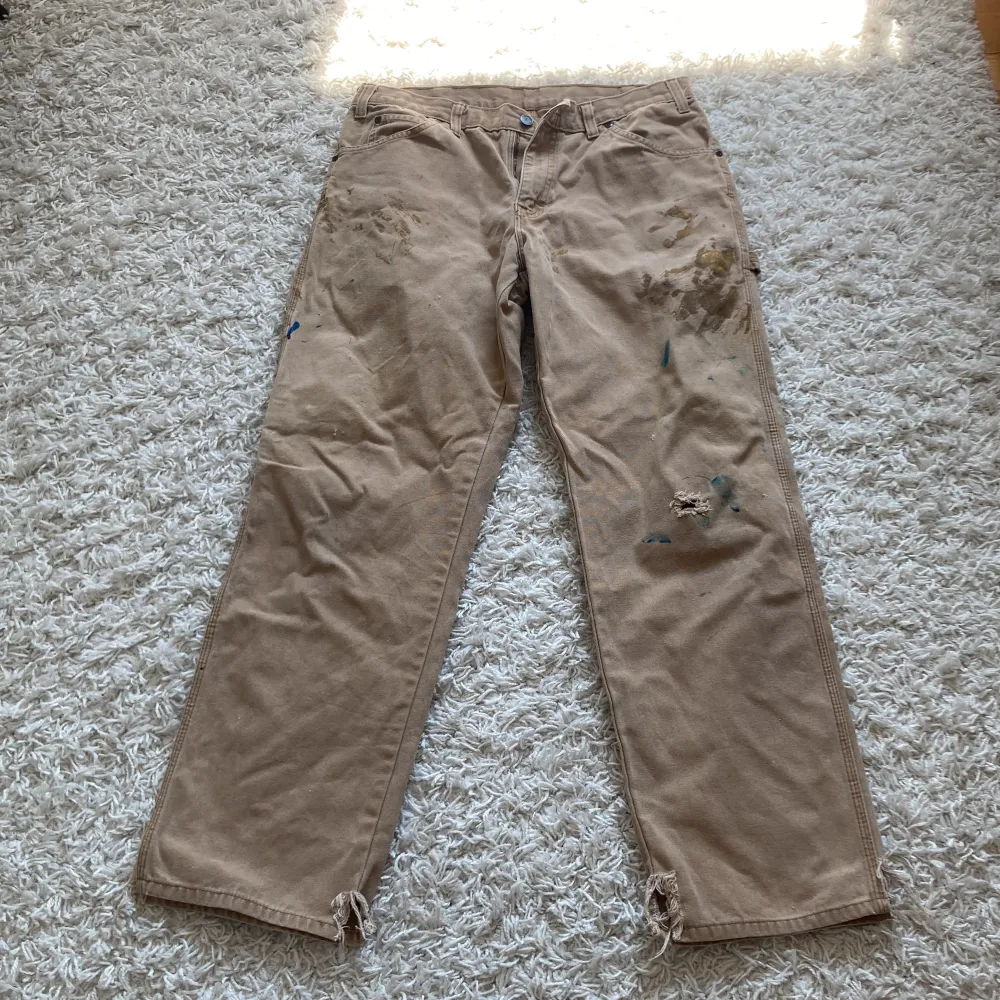 Vintage dickies carpenter pants med färgstänk. Straight leg. Jeans & Byxor.