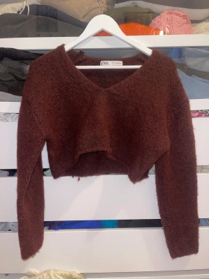 Zara teäja - Vinröd tröja i storlek Xs från zara men den är stor i storleken🤎90 kr
