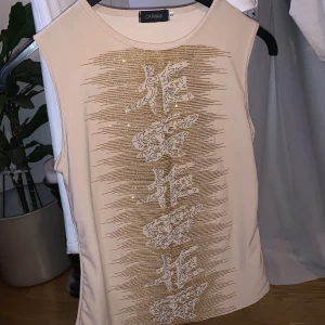 Glittrigt linne  - Beige linne med glitter 