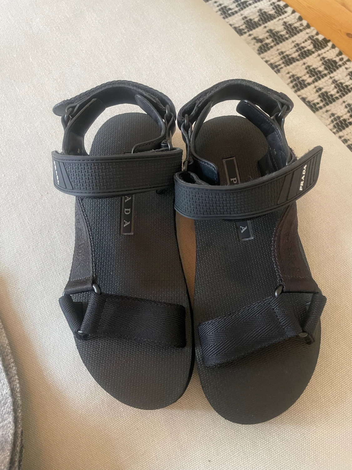 PRADA sporty nylon strap sandals - 90