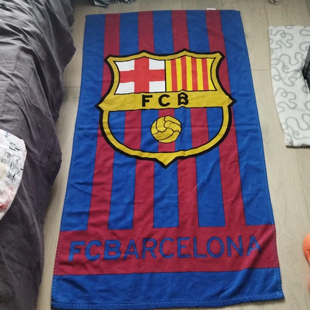 FC Barcelona handduk använder aldrig . Övrigt.