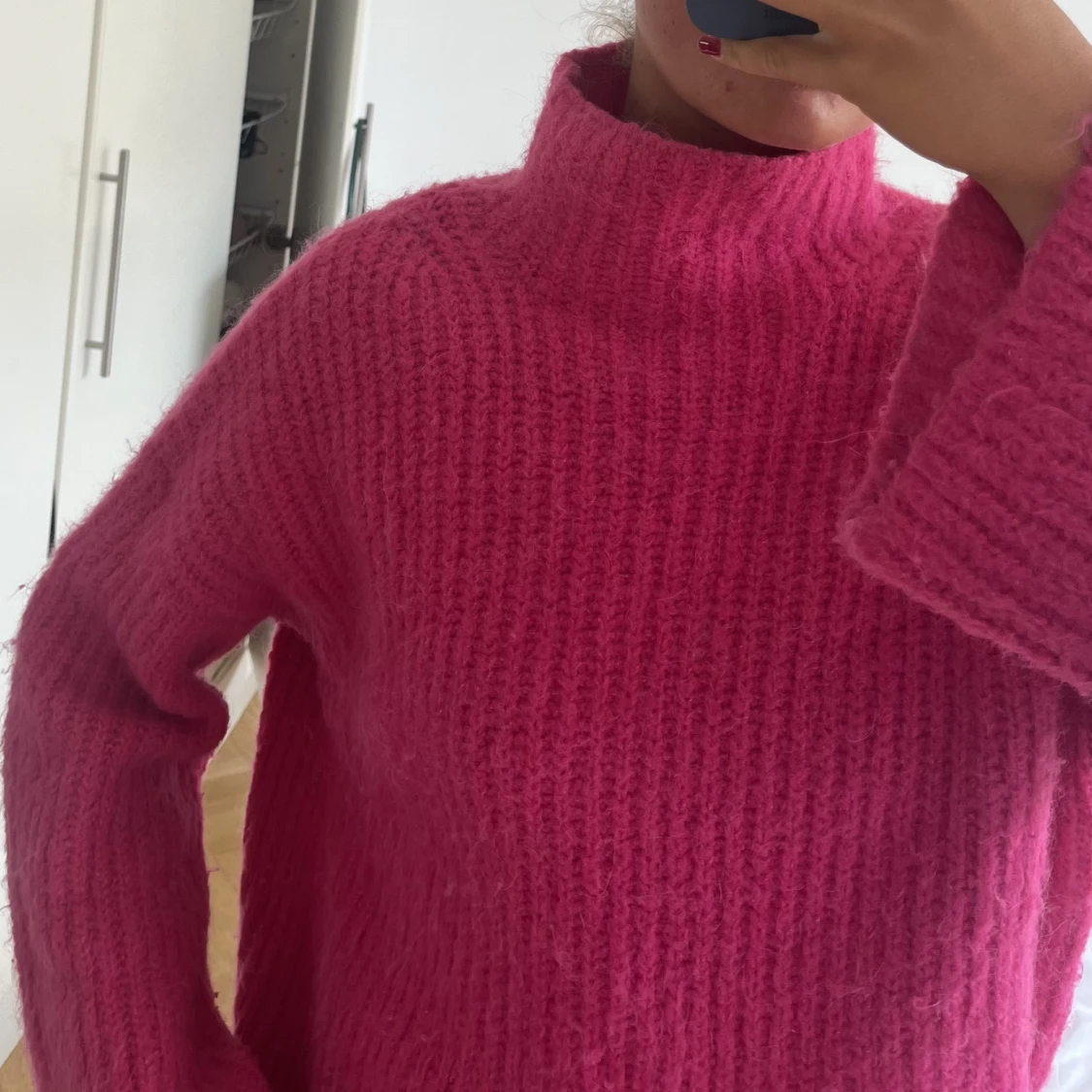 Rosa stickad tröja i stl S - 90