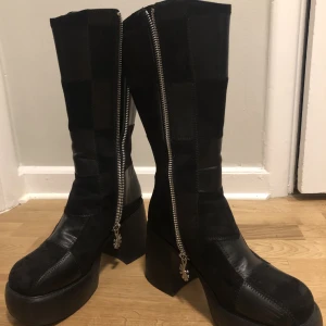 Patchwork 70s chunky boots - Wore once 