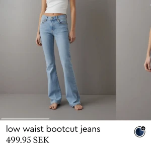 Low waist bootcut jeans Gina tricot - Endast testade. Säljer på grund av fel storlek för mig! Väldigt stretchiga. Nypris 499kr