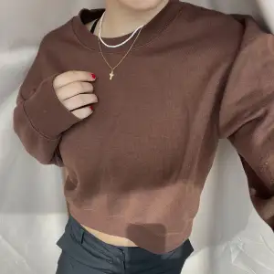 En nästan oanvänt brun sweatshirt från Zara i brunt! Har endast använt den en gång och är i helt nytt skick! I storlek S🤎