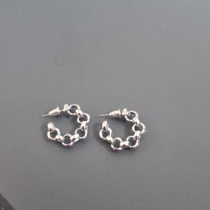 Örhängen  - Superfina örhängen men de är i silver och jag passar inte i de, de har inte blivit amvända men de har blivit provade i nån sekund hemma.